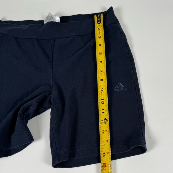Adidas short leggings, navy blue, size medium, pre-loved - Picture 3 of 7